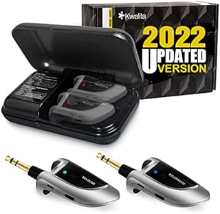 Wireless Guitar System, Wireless Guitar Transmitter Receiver, Guitar Wireless System, Wireless Transmitter and Receiver, Guitar Wireless Transmitter Receiver, Cordless Rechargeable with Charging Case