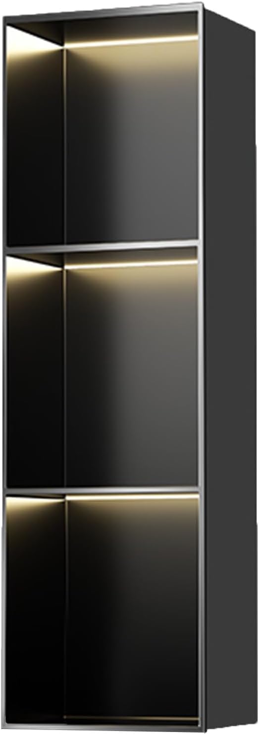 MYUYEE Stainless Steel Niche, With Led, Recessed Nich Holder Storage Rack, Toiletries Recessed Mount Storage Shelf (Black 90X28X12.5Cm)