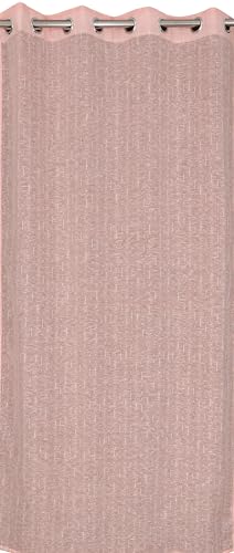 Image of Exporthub Cotton Sheer Curtains 9 feet Long Set of 2 for Long Door Curtains Pink Color - (EHSPR060 94)