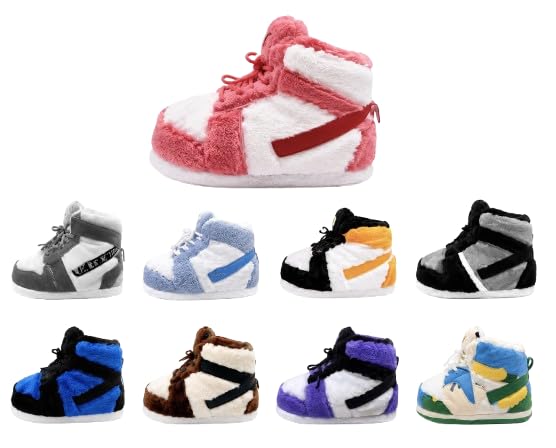 Image of Warm Furry Sneakers Slipper Comfy House Shoes Winter Plush Fuzzy Slipper Shoes For Women Men One Size Fits Most Fluffy Slides For Indoor Outdoor Bigfoot Gifts Houseshoes