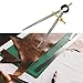 DemJamr 6 Inch Adjustable Lockable Steel Divider Wing Leather Compass for Woodworking, Metalworking, and Other Drawing Work