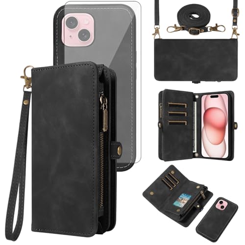 Étui iPhone 15 pour ne plus perdre ses cartes grâce au portefeuille à fermeture