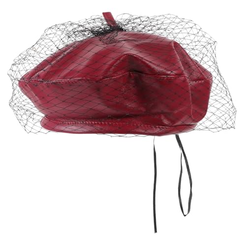 LIFKOME Chapeau Beret Femme avec Voile Décoratif Béret Classique Noir Et pour Fêtes Et Occasions Spéciales