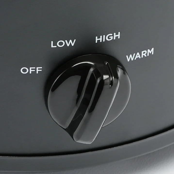 Miniatura 2 de Olla de cocción lenta manual de 2 cuartos de galón  Olla portátil negra mate para inmersión, sopa y comidas  Ajuste caliente y tapa de vidrio  Para