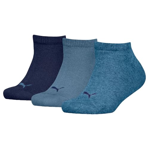 Chaussettes PUMA enfants bleu jean anti glisse lot 3 paires robustes