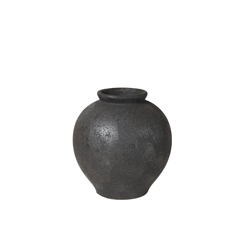 Vaso in Ceramica Nera Ornamenti Soggiorno Ingresso B& Modello Camera Desktop Art da Fiori(S)