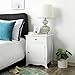 SONGMICS White Night Stand, Bathroom Floor Cabinet, End Table with Drawer, Wooden Bedside Table, Multifunctional Storage Organizer with Large Capacity, Easy to Assemble ULET02WT