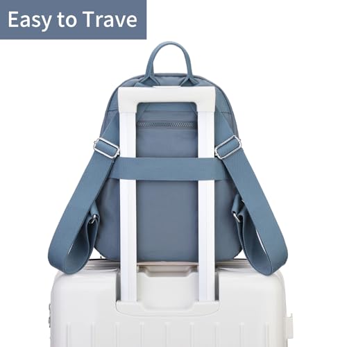 Image of Tanweibago Mini Nylon Women Backpacks,11L Small Ladies backpacks Casual Lightweight Women Shopping Travel Daypack (Stone Blue)