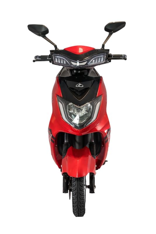 Image of Zing High Speed Electric Scooter With Charger - Romantic Red - Ex-Showroom