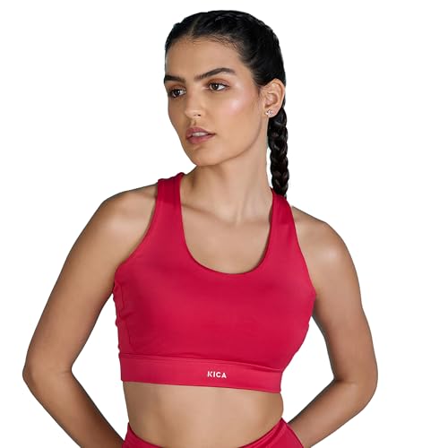 Image of Kica Mid-Impact Strappy Sports Bra with Removable Pads in KICASKN Fabric