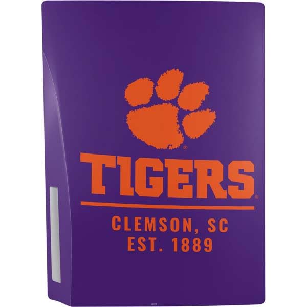 Skinit Decal Gaming Skin Compatible with PS5 Bundle - Officially Licensed Clemson University Tigers Est 1889 Design
