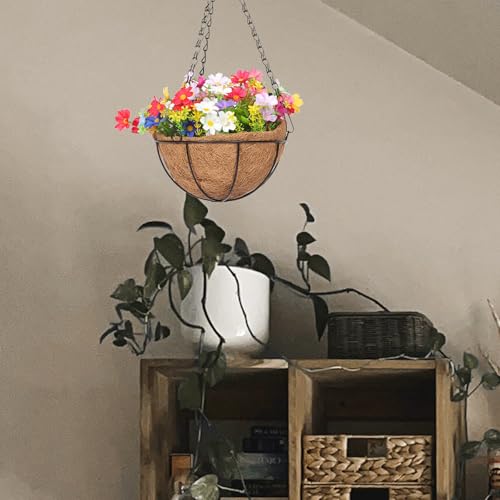 Cesta colgante para plantas artificiales que soluciona la falta de espacio 5