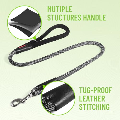 Save 57% on Heavy Duty Rope Dog Leash with Padded Handle