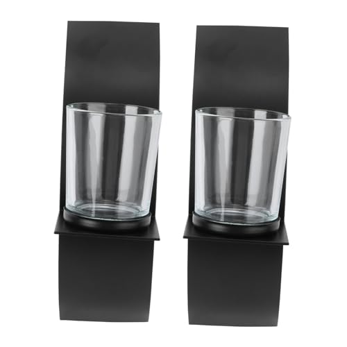 HOOTNEE Modern Wall Hanging Candle Holder Iron Candlestick Set Decorative Wall Decor for Home Room Office