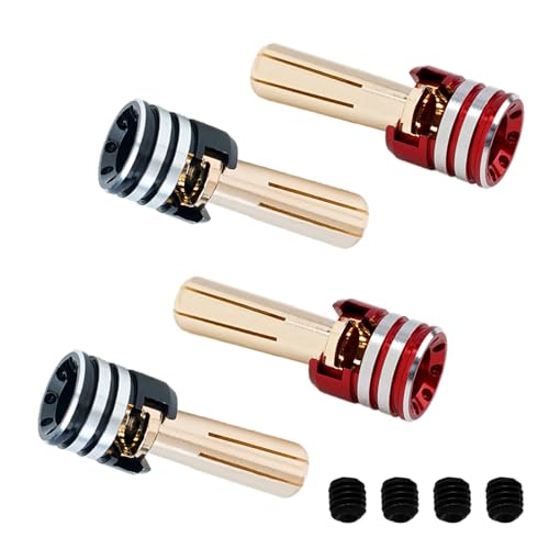 TGCWENG 4Pcs CNC Aluminum Alloy RC Heatsink Bullet Plug Connectors with Grips for 1/10 RC Crawler...