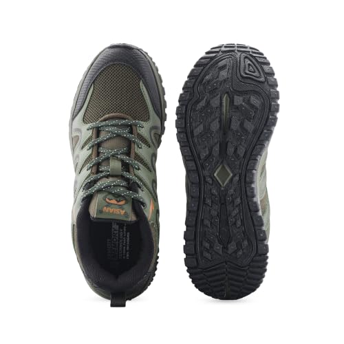 Image of ASIAN Men's Everest-02 Sports Trekking & Hiking,Walking Shoes with Rubber Outsole & Memory Foam Insole Lace-Up Shoes for Men's & Boy's