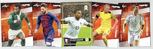 Mint Condition 5-Card Pack including Pele, Messi, C. Ronaldo, Erling