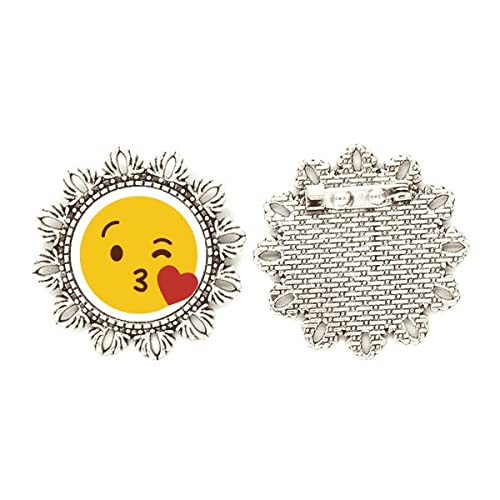 Broche de chat plateado Love You Kiss para vestidos y chaquetas de mujer