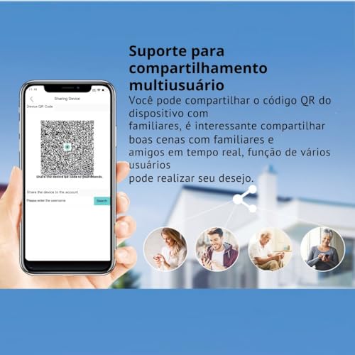 Wifi Smart Camera, Câmera sem Fio PTZ IP Dome: Visão Noturna em Cores, Detecção Humana AI, Resolução