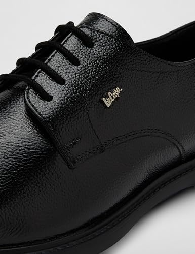 Image of Lee Cooper LC8586E Men's Leather Derby Formal Shoes | Lightweight, Comfortable & Stylish Lace-Ups for Office, Business