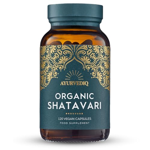 Ayurvediq Wellness Organic Shatavari Capsules 120, 500mg – Natural Pure Shatavari Powder for Breast Milk, Hormone Balance for Women – Soil Association Certified - Vegan Ayurveda Products