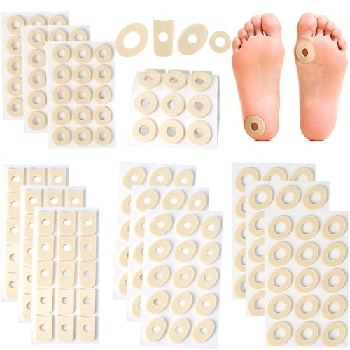 180 Pcs Soft Latex Corn Cushions U-Shape Round Oval Foam Callus Cushions