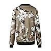 ECOWISH Womens Jackets Lightweight Zip Up Casual Inspired Bomber Jacket Leopard Coat Stand Collar Short Outwear Tops - Image 5