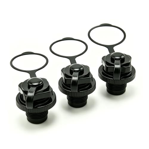 3Pcs Valve Spirale de Gonflage avec Bouchon Universelle Valve d'Inflation à Sens Unique Remplacement Pièce Détachée Annexe Accessoire pour Réparation de...