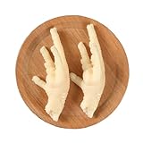 Luckforest Pies de pollo artificiales, 2 piezas de patas de pollo falsas, modelo de carne realista para decoración del hogar, cocina, modelo de alimentos, accesorios de exhibición de mercado