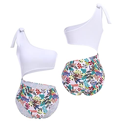Mommy and Me Swimsuits Mother Daughter One Shoulder Bikini Set Matching Family Bathing Suits Mom and Daughter Swimsuits2