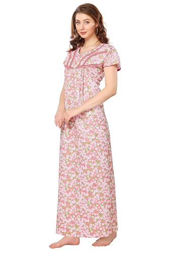 Image of Soulemo Women's Pure Cotton Floor Length Nighty 1663