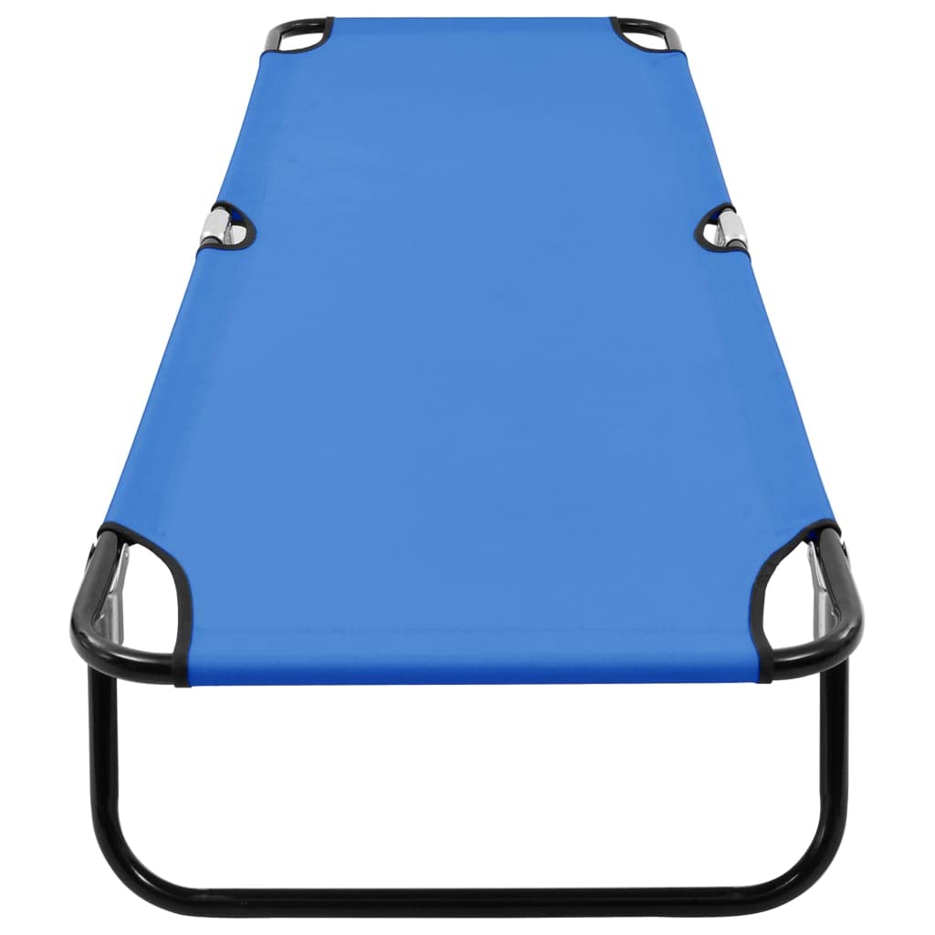 Faltbares Campingbett aus rostfreiem Stahlgestell mit 600D-Polyestergewebe und PE-Beschichtung, belastbar bis 120 kg, ideal für Erwachsene, Kinder und Camper, klappbar und leicht