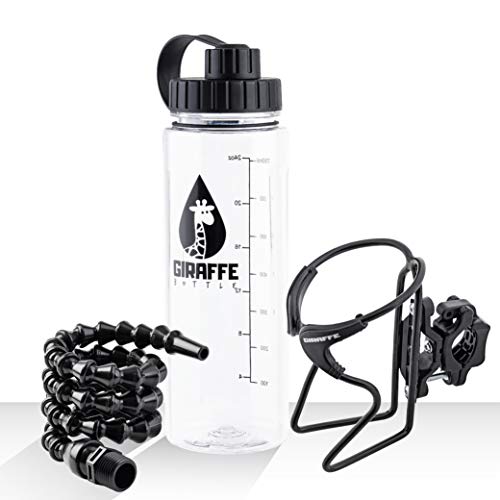 Giraffe Bottle Hands Free Drinking System, Clear Bottle, with Round Tube Mounted Bottle Holder (36 inch / 91 cm) - Thumbnail 5