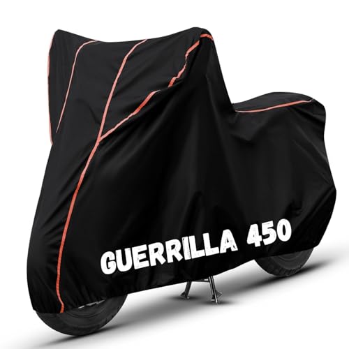 Image of Bike Cover for Guerrilla 450 100% Waterproof, Dustproof & Scratch Resistant| Fully Bottom Elastic UV Resistant Heavy Duty Body Cover | All Weather Outdoor Use