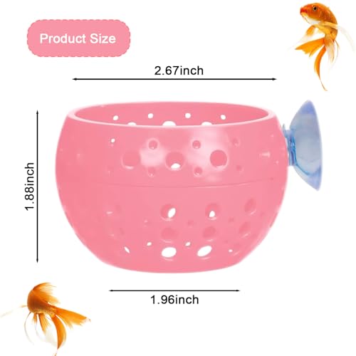 Image of Betta Fish Tunnel with Suction Cup - Aquarium Fish Hideout Shrimp Cave Guppy Fish Tunnel Tank Accessories Aquarium Decor for Small Fish Shrimp (Pink)