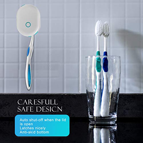 TAISHAN UV Sanitizer Toothbrush Case,Rechargeable Portable Mini Travel Toothbrush Holder,Fits All Toothbrushes for Both Electric and Manual Toothbrushes,Safety Feature, for Home and Travel