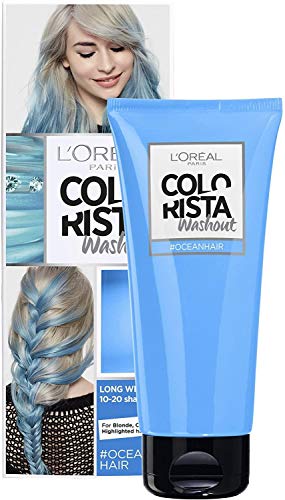 L'Oreal Paris Colorista Washout Ocean Blue Neon Semi-Permanent Hair Dye 80ml