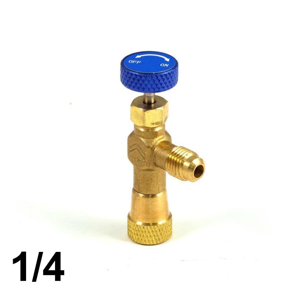 Sae - Grifo de intervención profesional de 1/4 pulgadas, válvula para mantenimiento de aire acondicionado, grifo preválvula Shut Off para intervenciones de instalaciones de climatización con gas