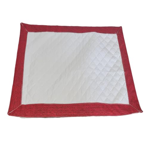Tapete Higiênico Pet Cães e Gatos Impermeável Branco Grande Reutilizável Lavável Vermelho