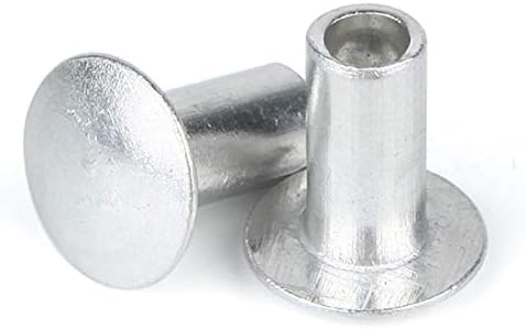 Generic 30pcs M2 aluminum big flat head rivet semi tubular rivets 3mm~10mm length - (Stem Length: M2x6mm)