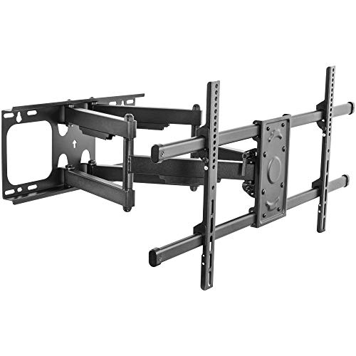 Eisen Monitorständer Höhenverstellbar für 32-55 Zoll Bildschirme,TV Rack bis 25KG, Schwenkbar, Neigbar, Ausziehbar, Universal, Max VESA