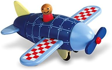 Janod J05205 Magnetic Airplane, Light Blue Dark Blue Red Green