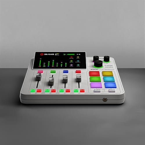 Image of RODE RODECaster Duo Compact All-in-One Audio Production Solution for Podcasting, Streaming, Music Production and Content Creation (White)