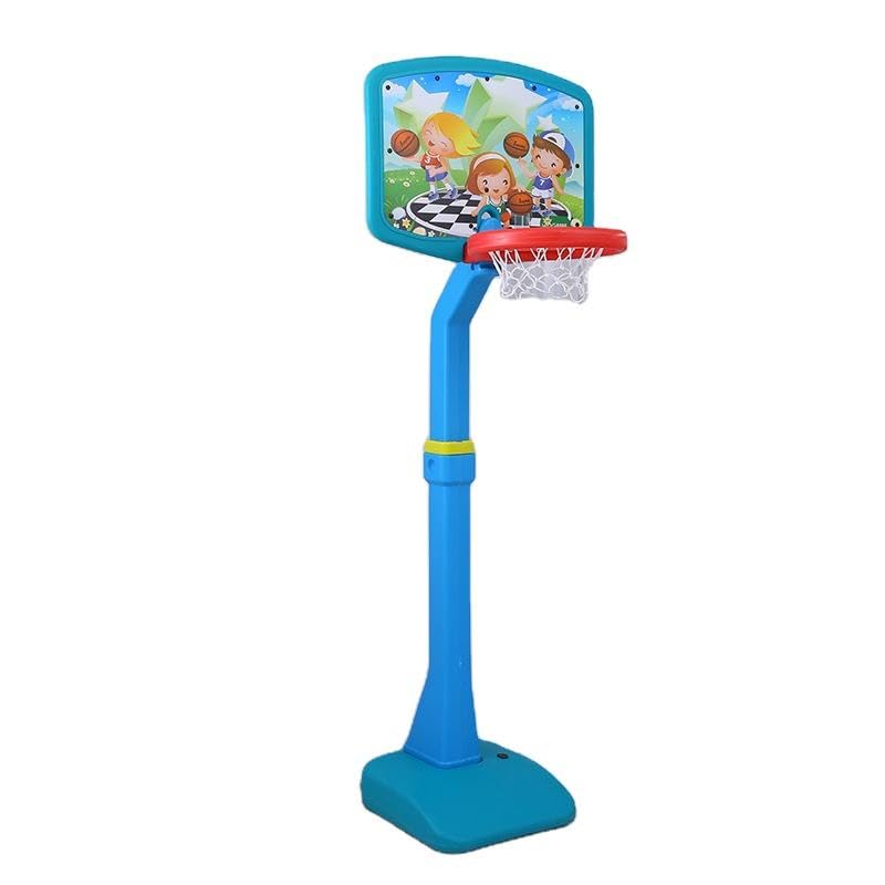 Image of Little Fingers Slam Dunk Adjustable Big Basketball Hoop Set for Kids - Indoor & Outdoor Sports Toy with Ball - Fun Activity Game for Toddlers & Children Ages 3+ (Senior)