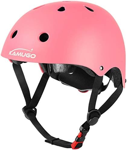 KAMUGO Kids Adjustable Helmet, Suitable for Toddler Kids Ages 2-8 Boys Girls, Multi-Sport Safety Cycling Skating Scooter Helmet (Pink, Small)