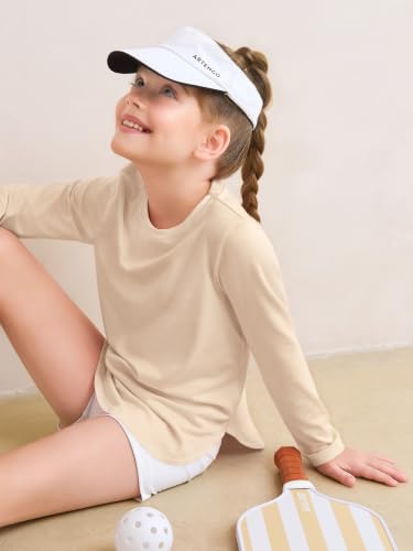Image of Haloumoning Girls Long Sleeve T Shirts Kids Crewneck Tops 5-14 Years