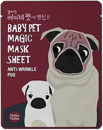 Holika Holika Baby Pet Magic Mask Sheet Anti-Wrinkle Pug, 0.7 Ounce