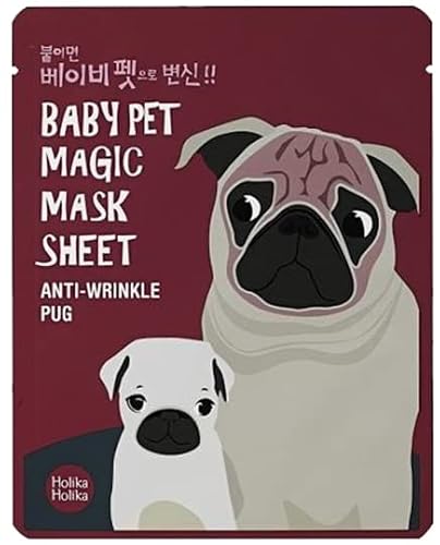 Holika Holika Baby Pet Magic Mask Sheet Anti-Wrinkle Pug, 0.7 Ounce #TOP26
