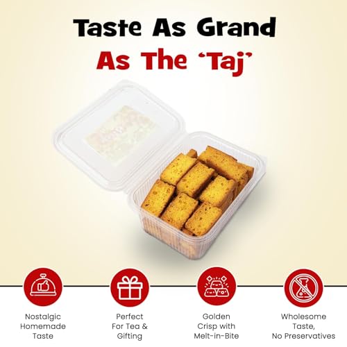 Image of Panchhi Rusk Biscuits 345 Gram Crispy & Buttery Toast Made with Refined Wheat Flour Amul Butter Milk Solids Cardamom, Custard Powder Perfect Tea Time Snack with Light Sweet Flavor (6 Month Shelf Life)