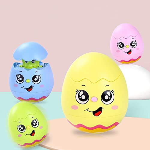 Image of VGRASSP Push and Back Roly Poly Musical Funny Tumbler Egg Toy Wobbling Bell Visual Development Light Toy for Your Child- 1 Piece (Color as per Stock)